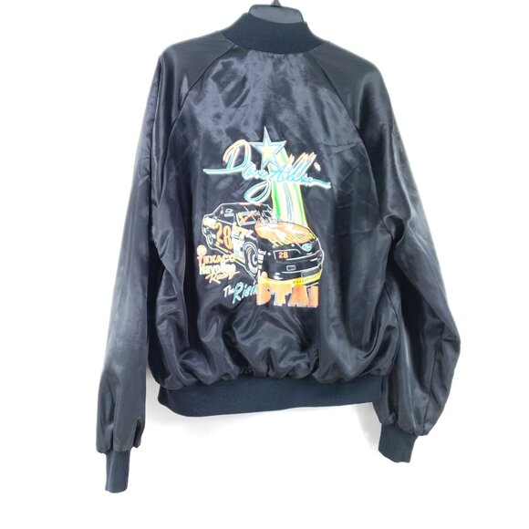 Vintage Davie Alison Satin Bomber Jacket Men's Size XL Black USA - Picture 5 of 9